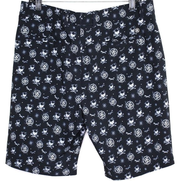G/Fore Men 36 x 9.5 Maverick Hybrid Skulls Printed Golf Performance Shorts G1079 - Picture 3 of 5